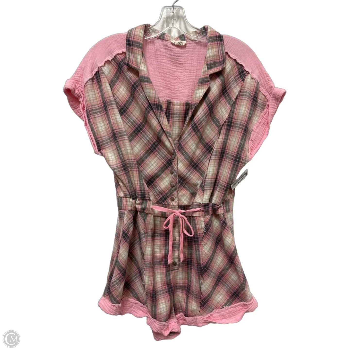 Romper By Pol In Cream & Pink, Size: M