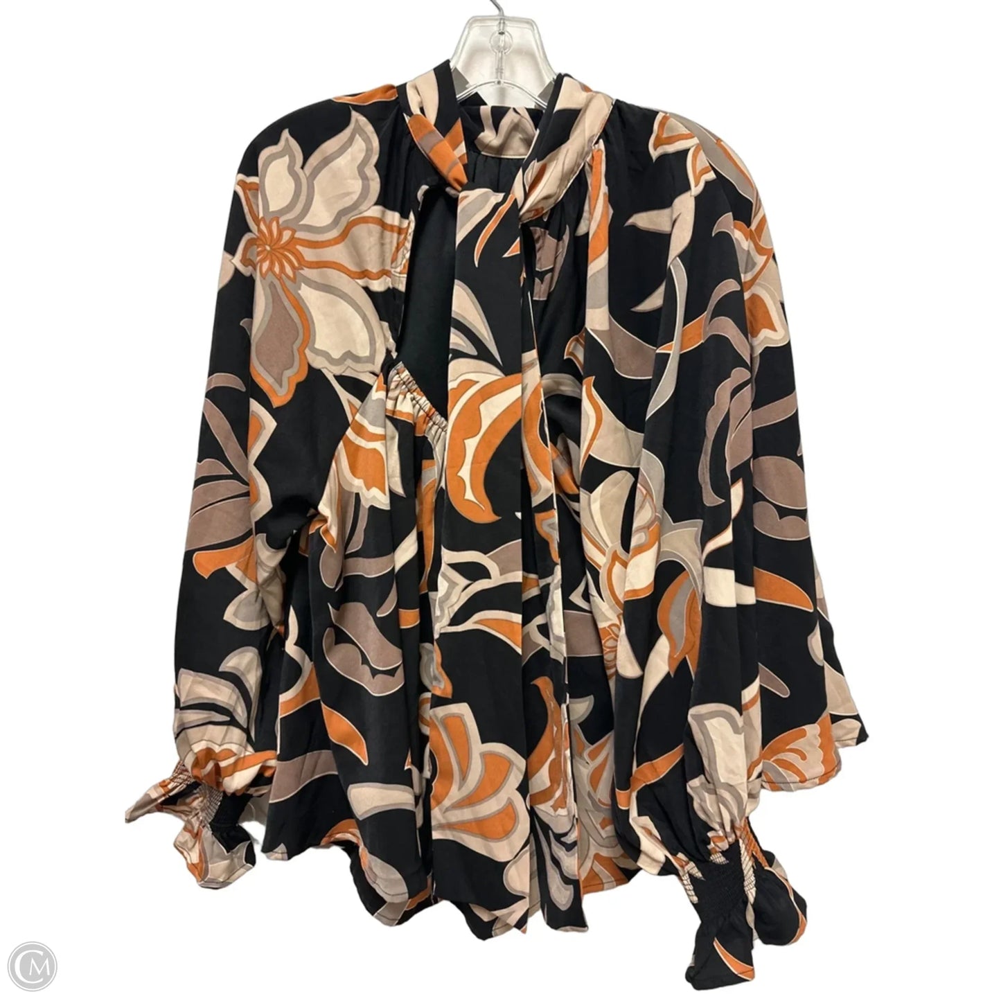 Top Long Sleeve By Entro In Black & Cream, Size: M