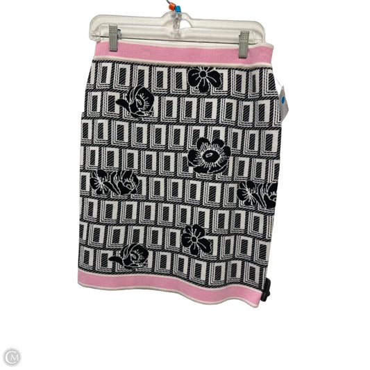 Skirt Designer By Karl Lagerfeld In Black & Pink, Size: 4
