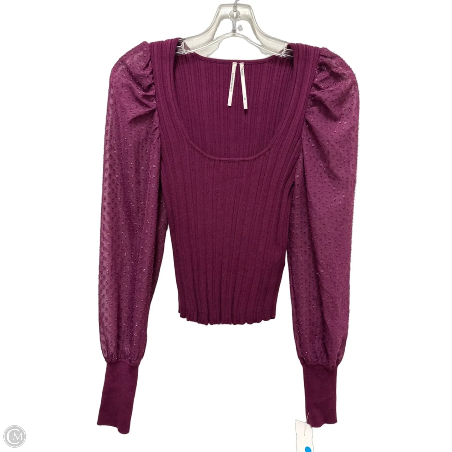 Top Long Sleeve By Anthropologie In Purple, Size: Xxs