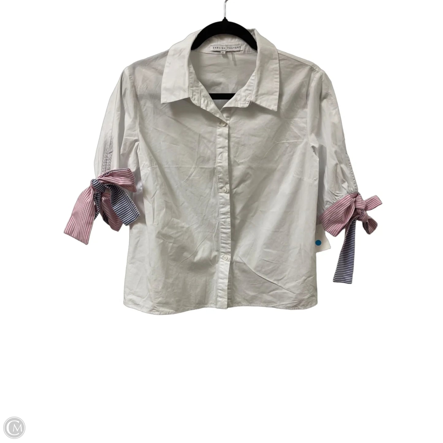 Blouse Short Sleeve By English Factory In White, Size: S