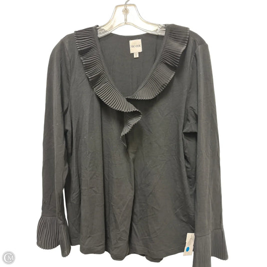 Top Long Sleeve By Nic + Zoe In Black, Size: M