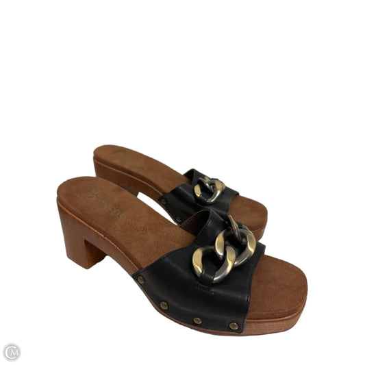 Sandals Heels Block By White Mountain In Black, Size: 8