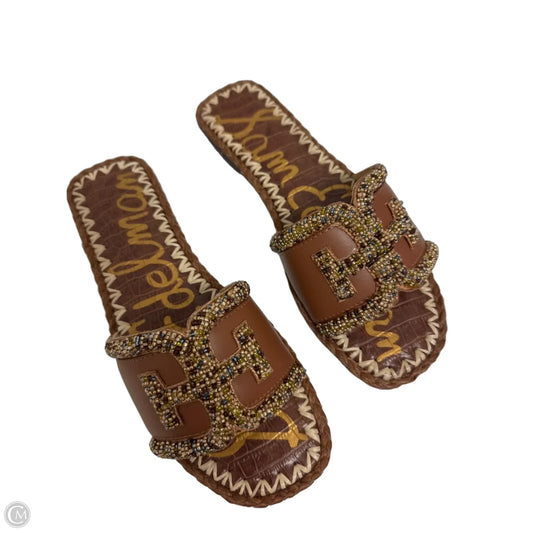 Sandals Flats By Sam Edelman In Brown, Size: 7.5