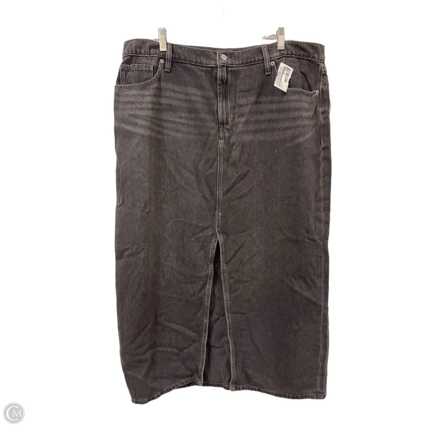 Skirt Midi By Old Navy In Grey Denim, Size: 16