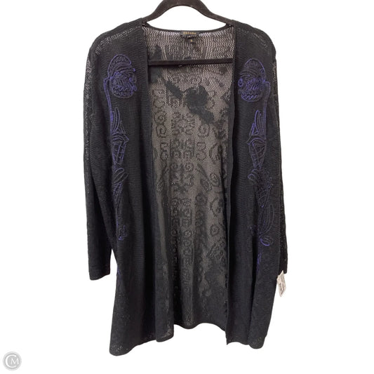 Sweater Cardigan Designer By Escada In Black, Size: S