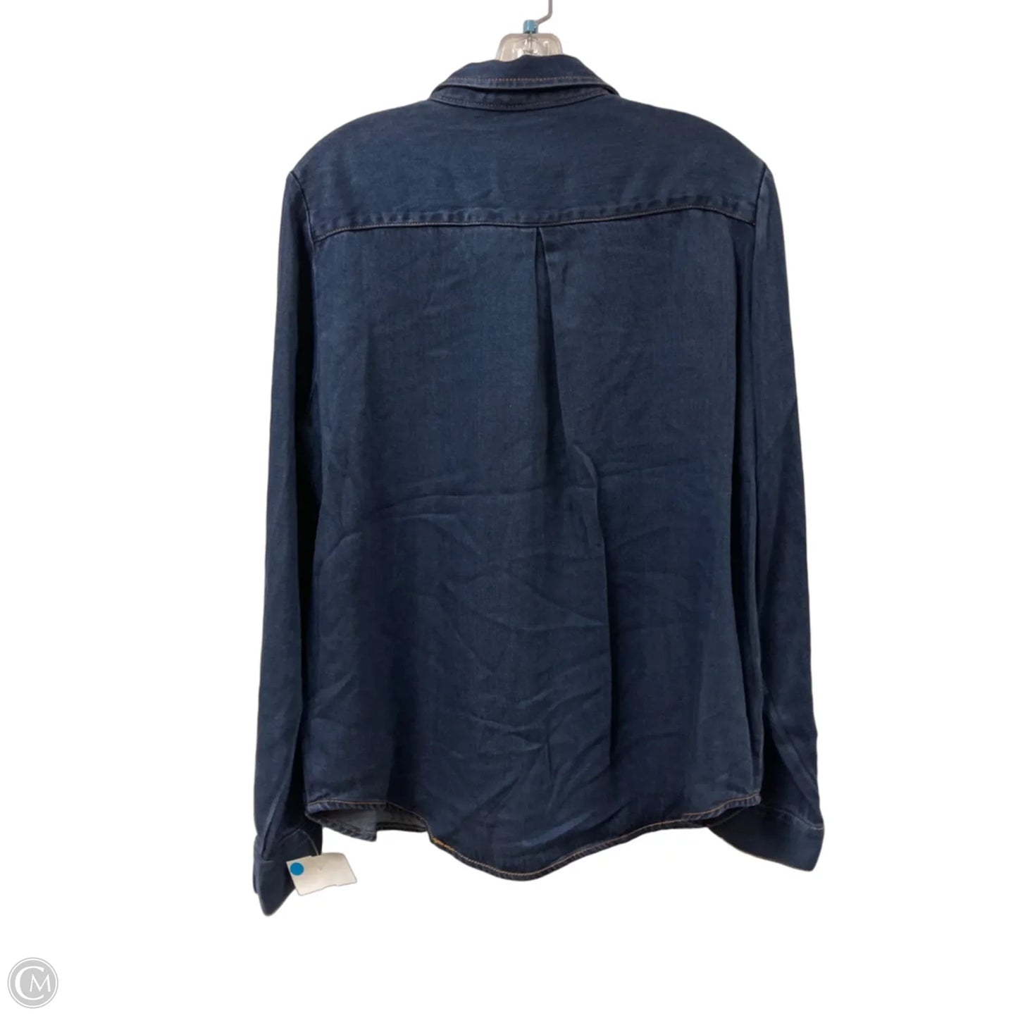 Blouse Long Sleeve By Velvet Heart In Blue Denim, Size: M