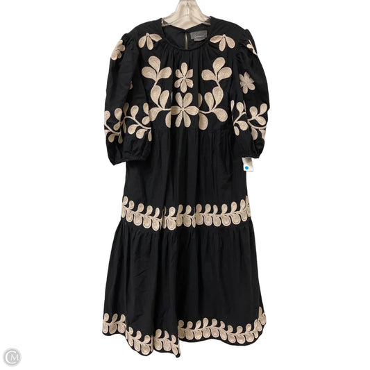 Dress Casual Maxi By Anthropologie In Black & Cream, Size: L
