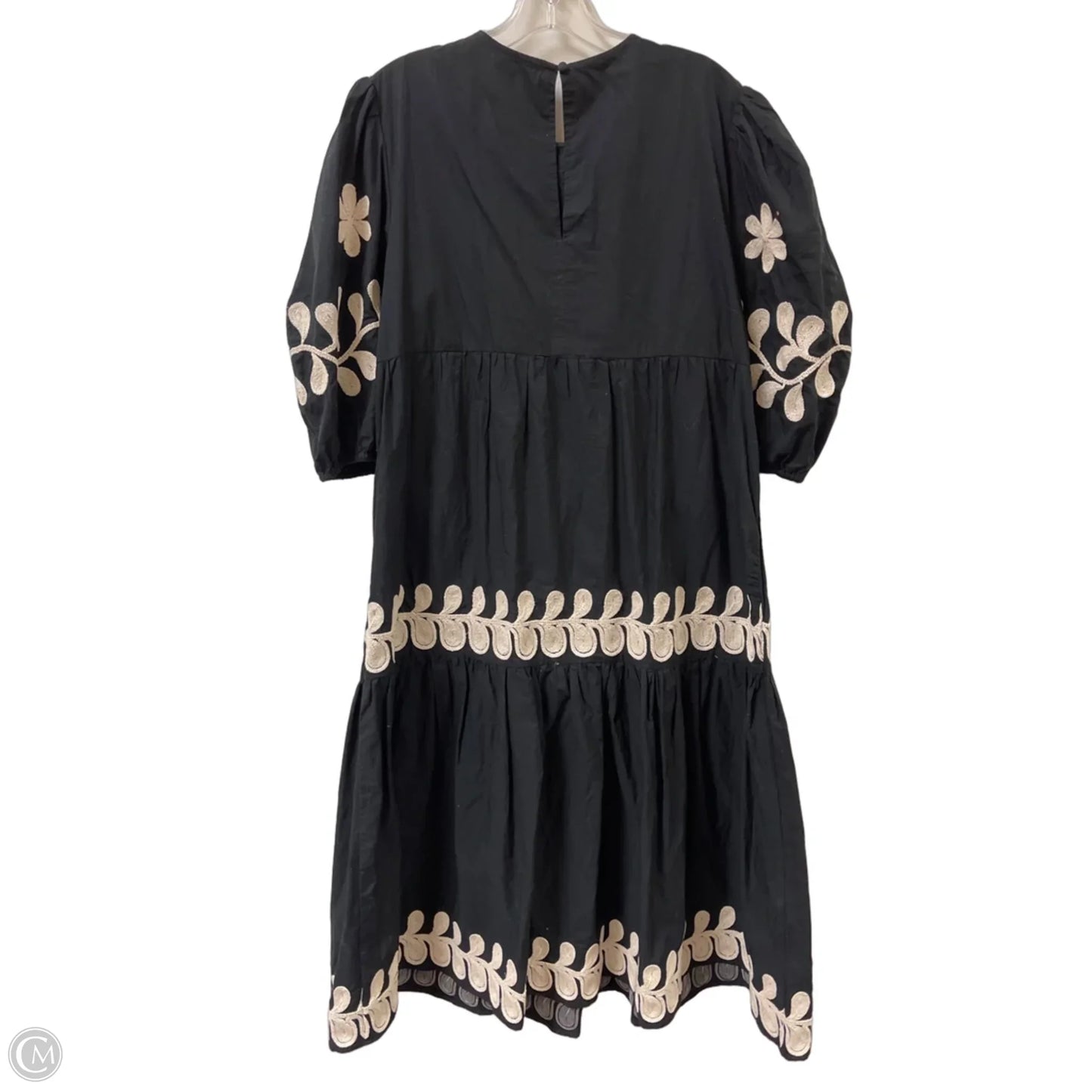 Dress Casual Maxi By Anthropologie In Black & Cream, Size: L