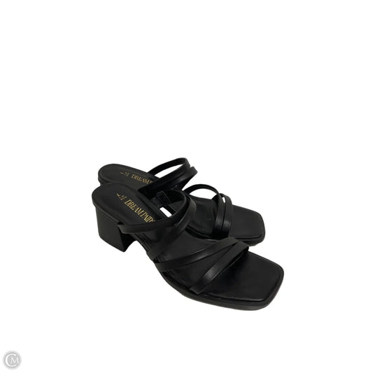 Sandals Heels Block By Dream Pairs In Black, Size: 7