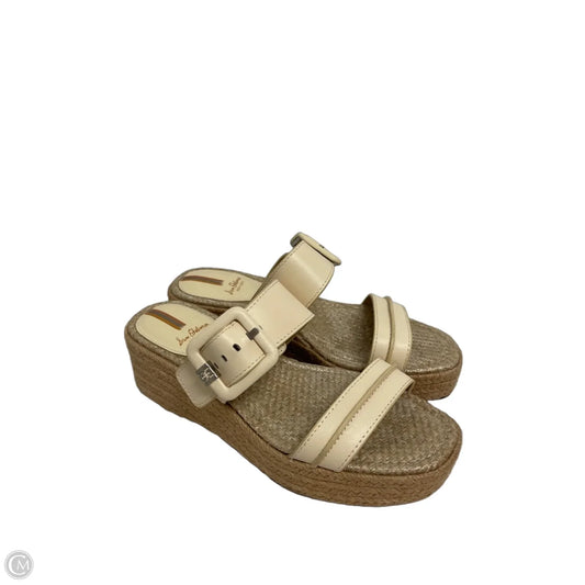 Sandals Heels Wedge By Sam Edelman In Cream, Size: 7.5