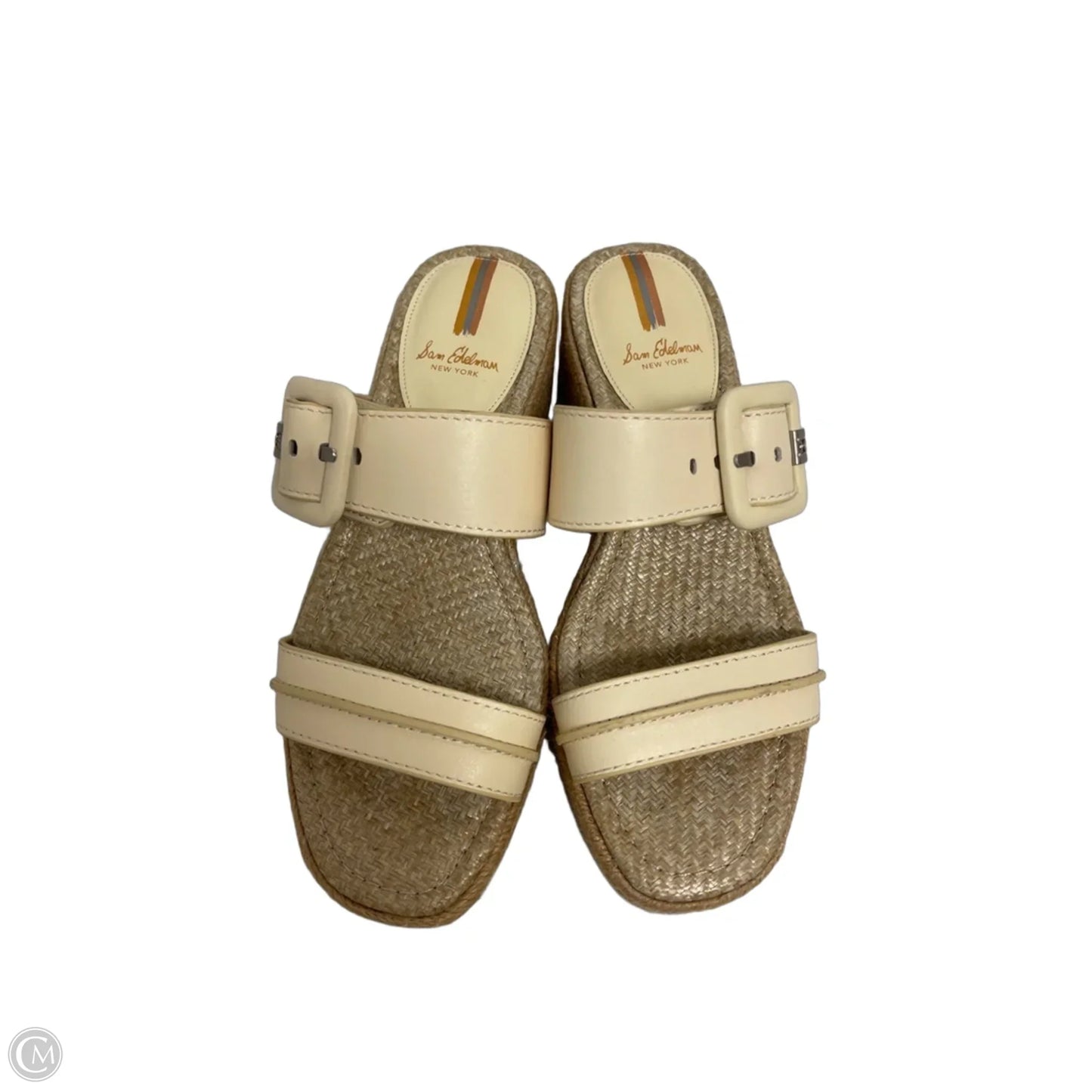 Sandals Heels Wedge By Sam Edelman In Cream, Size: 7.5