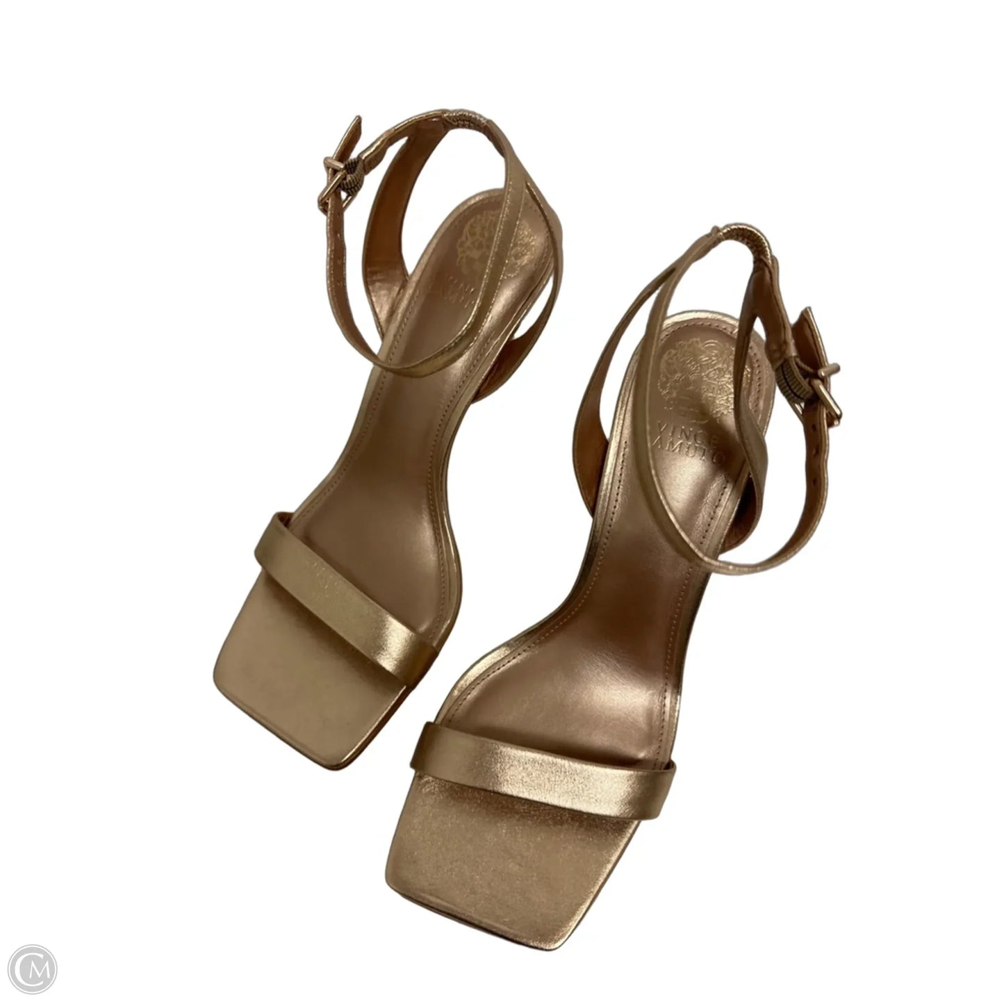 Sandals Heels Stiletto By Vince Camuto In Gold, Size: 11