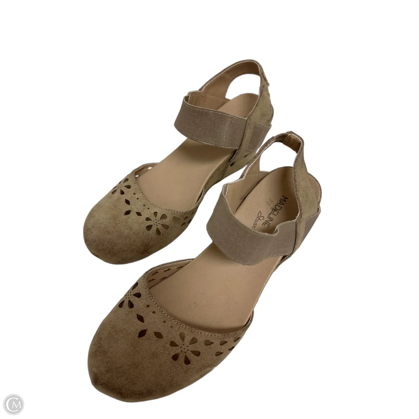 Sandals Heels Wedge By Madeline In Cream, Size: 7.5