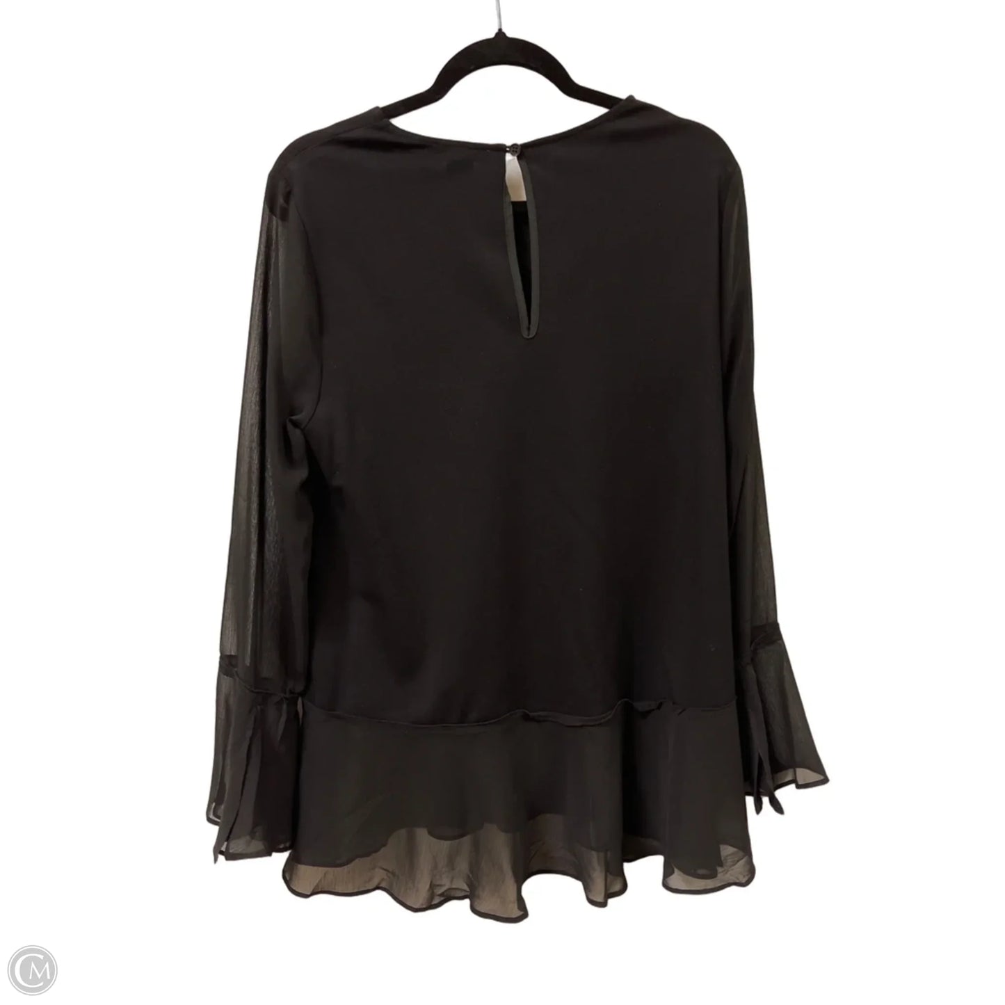 Top Long Sleeve By Chelsea And Theodore In Black, Size: L