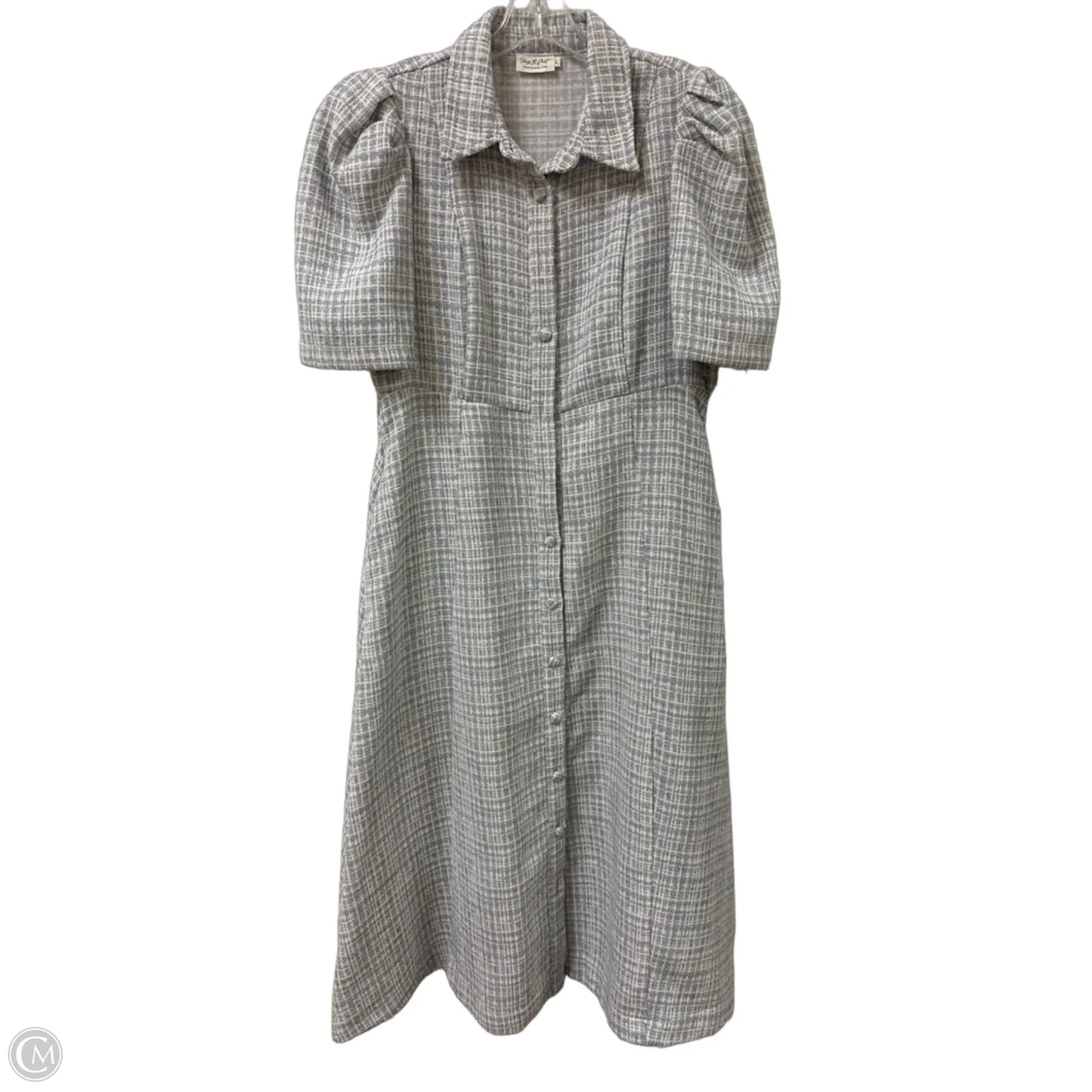 Dress Casual Midi By Shop The Mint In Blue & White, Size: L