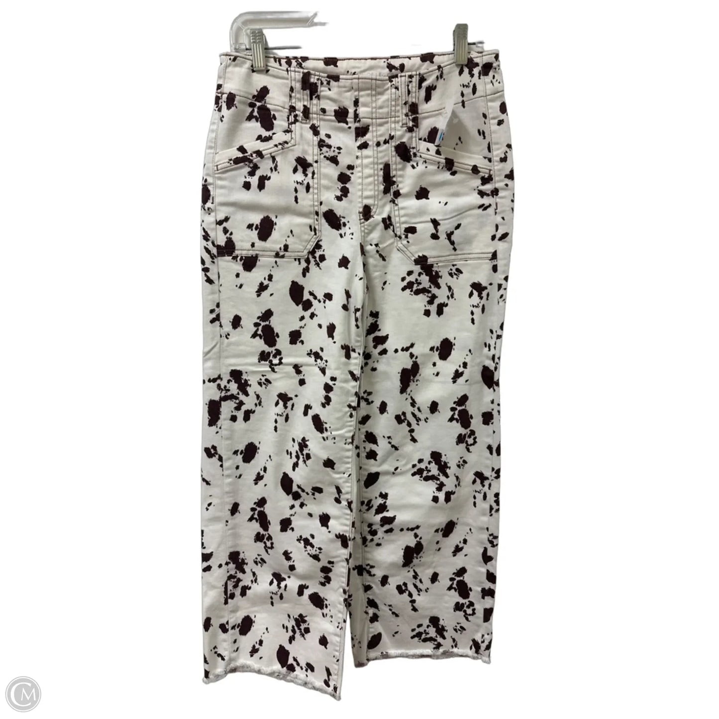 Jeans Cropped By Chicos In Brown & White, Size: 6
