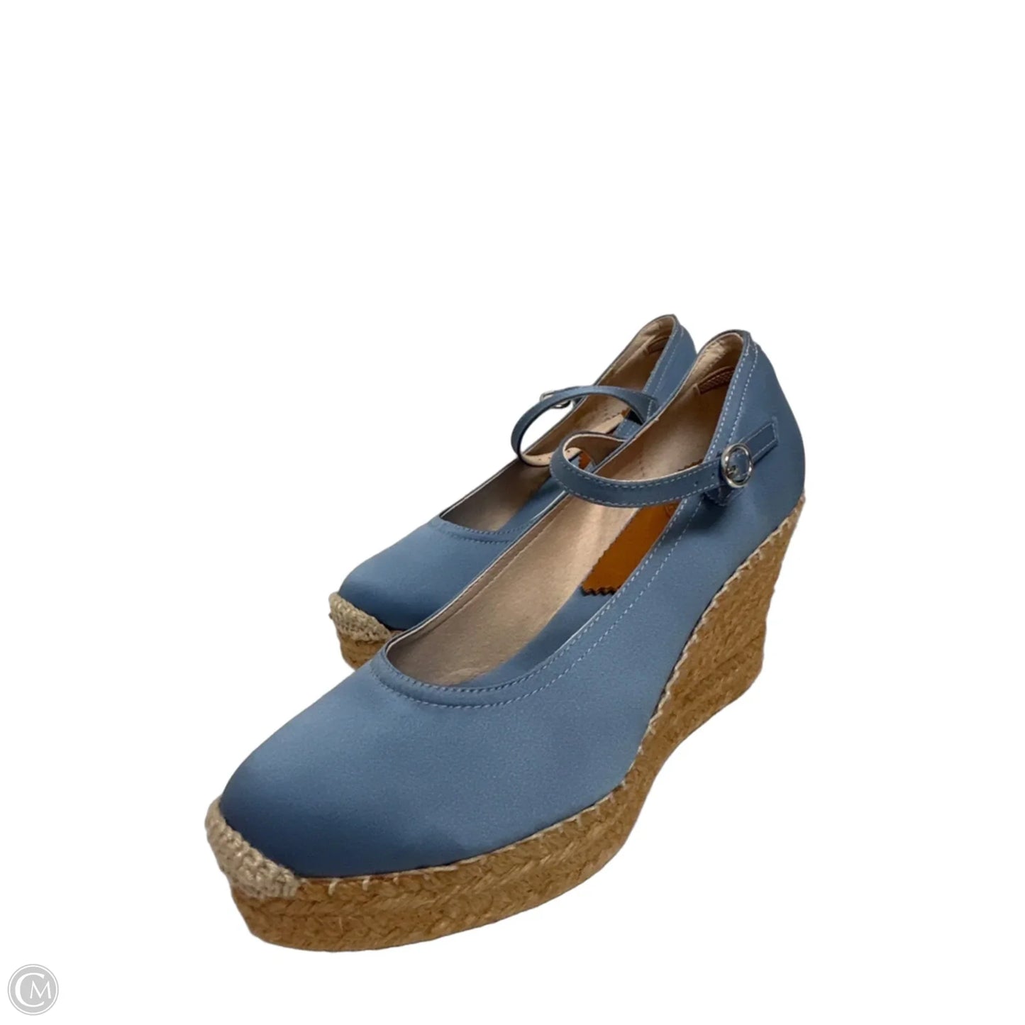 Shoes Heels Wedge By Clothes Mentor In Blue, Size: 8.5