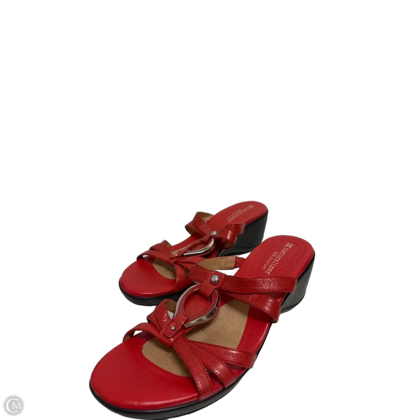 Sandals Heels Wedge By Naturalizer In Red, Size: 8