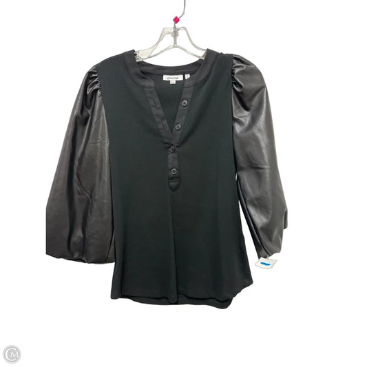 Top Long Sleeve By Chicos In Black, Size: M