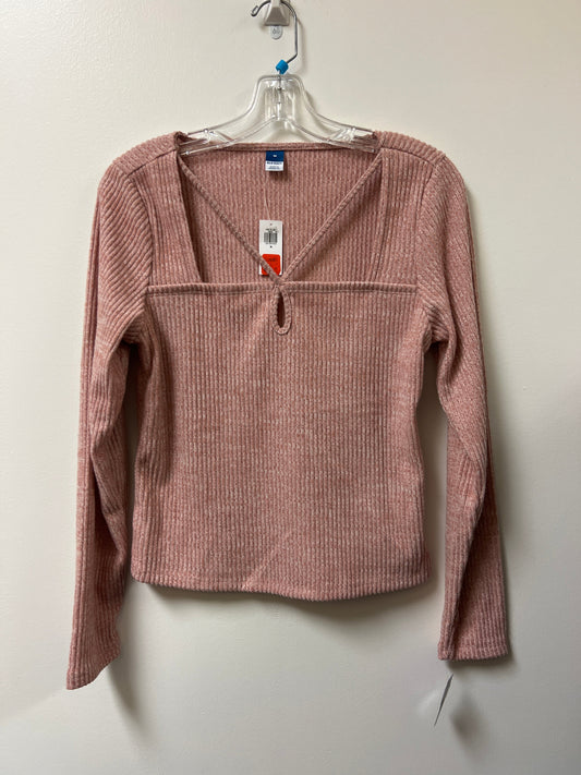 Top Long Sleeve By Old Navy In Pink, Size: M