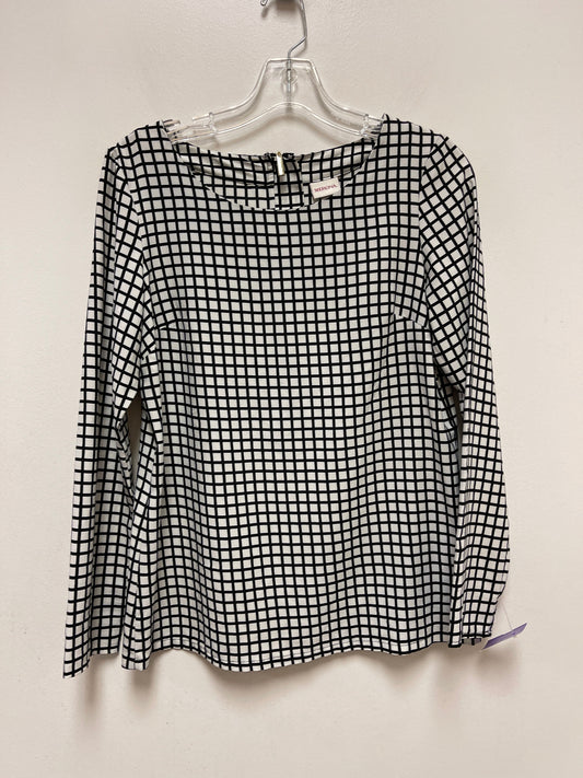 Black & White Top Long Sleeve Merona, Size S