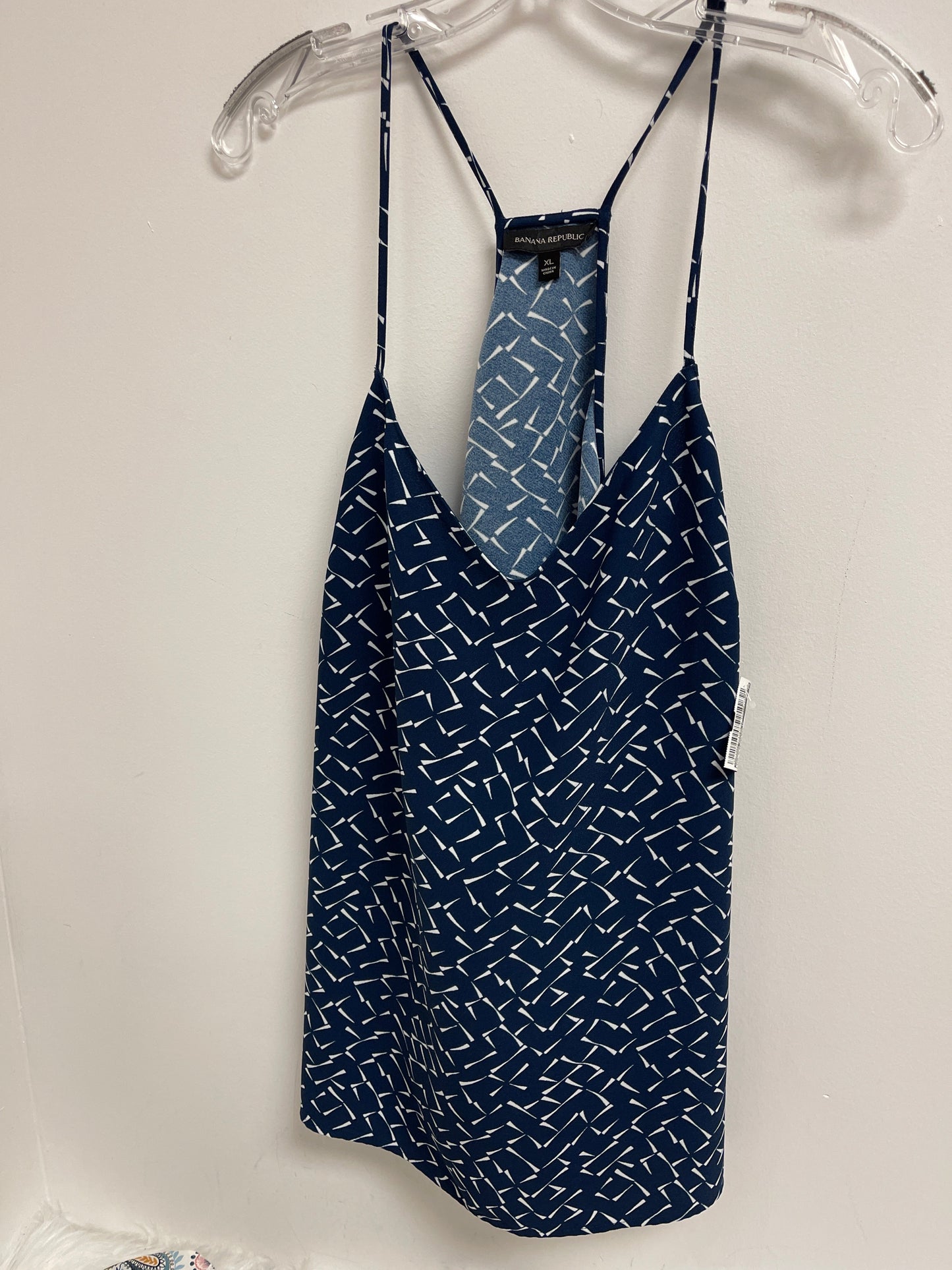 Blue & White Top Sleeveless Banana Republic, Size Xl