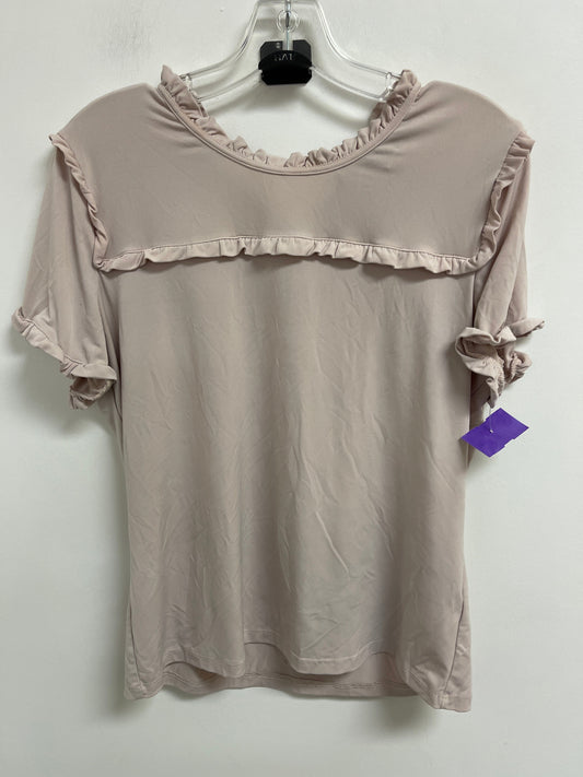 Top Short Sleeve By Karl Lagerfeld In Cream, Size: M