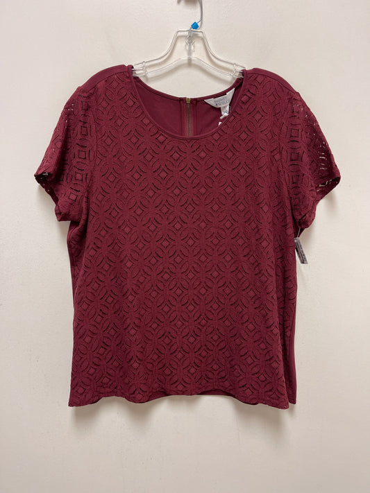 Red Top Short Sleeve Market & Spruce, Size 2x