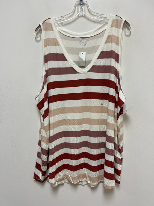 Striped Pattern Top Sleeveless Maurices, Size 3x