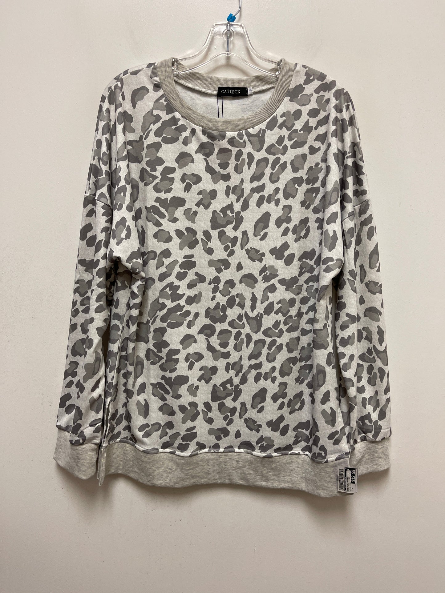 Animal Print Sweatshirt Crewneck Clothes Mentor, Size S