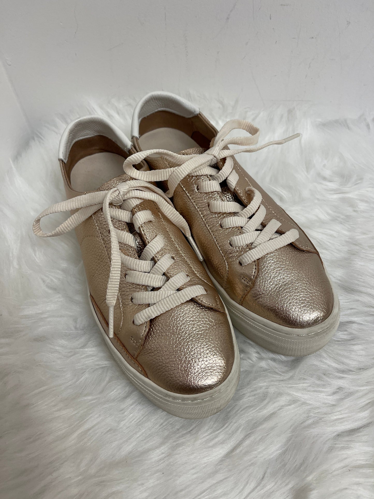 Gold Shoes Sneakers Soludos, Size 8