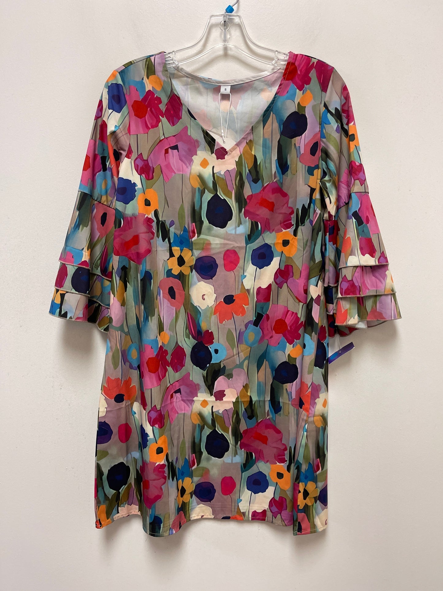 Multi-colored Top Long Sleeve Clothes Mentor, Size S