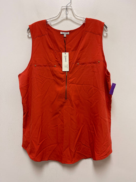 Orange Top Sleeveless Clothes Mentor, Size 2x