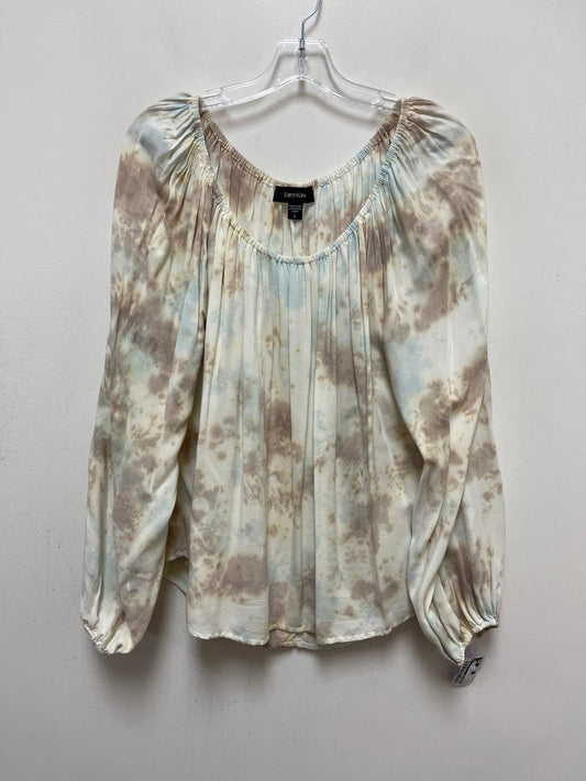 Cream Top Long Sleeve Karen Kane, Size L