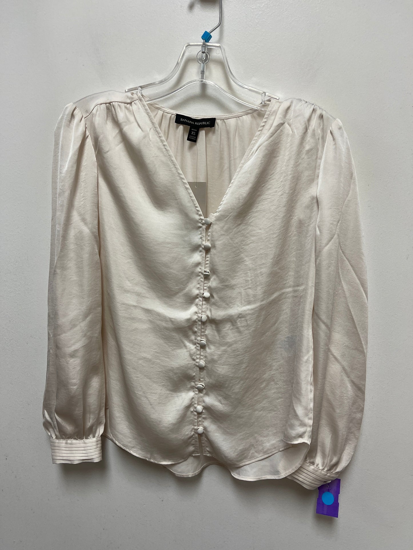 Cream Top Long Sleeve Banana Republic, Size Xs