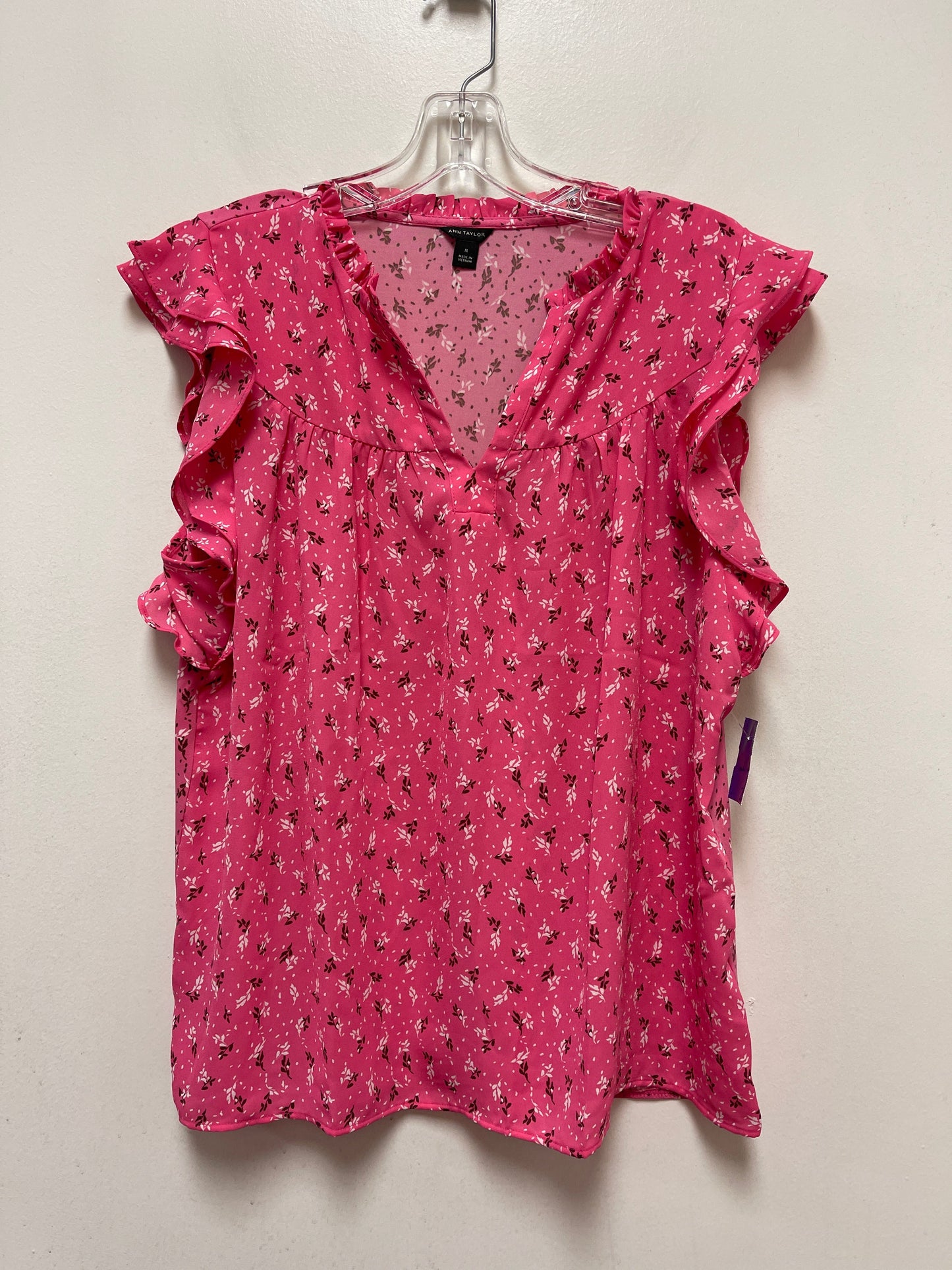 Pink Top Short Sleeve Ann Taylor, Size M