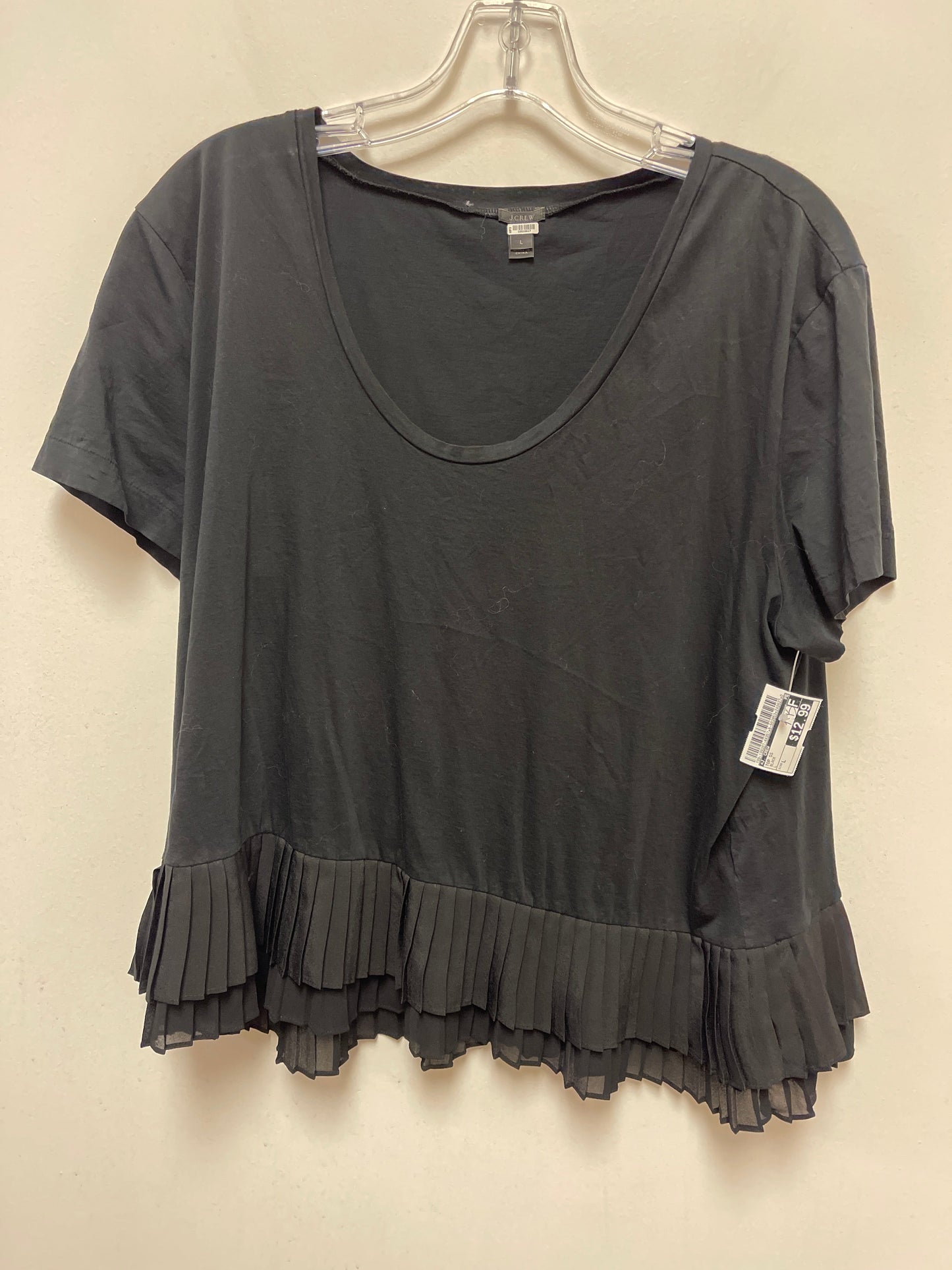 Black Top Short Sleeve J. Crew, Size L