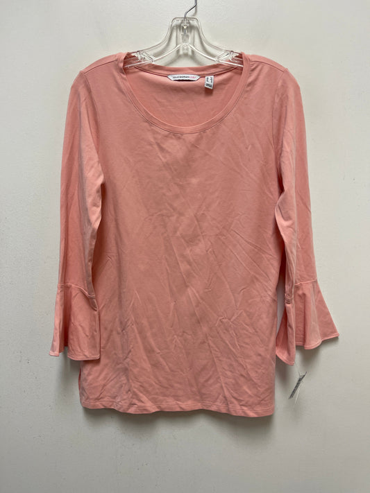 Pink Top Long Sleeve Isaac Mizrahi Live Qvc, Size Xs