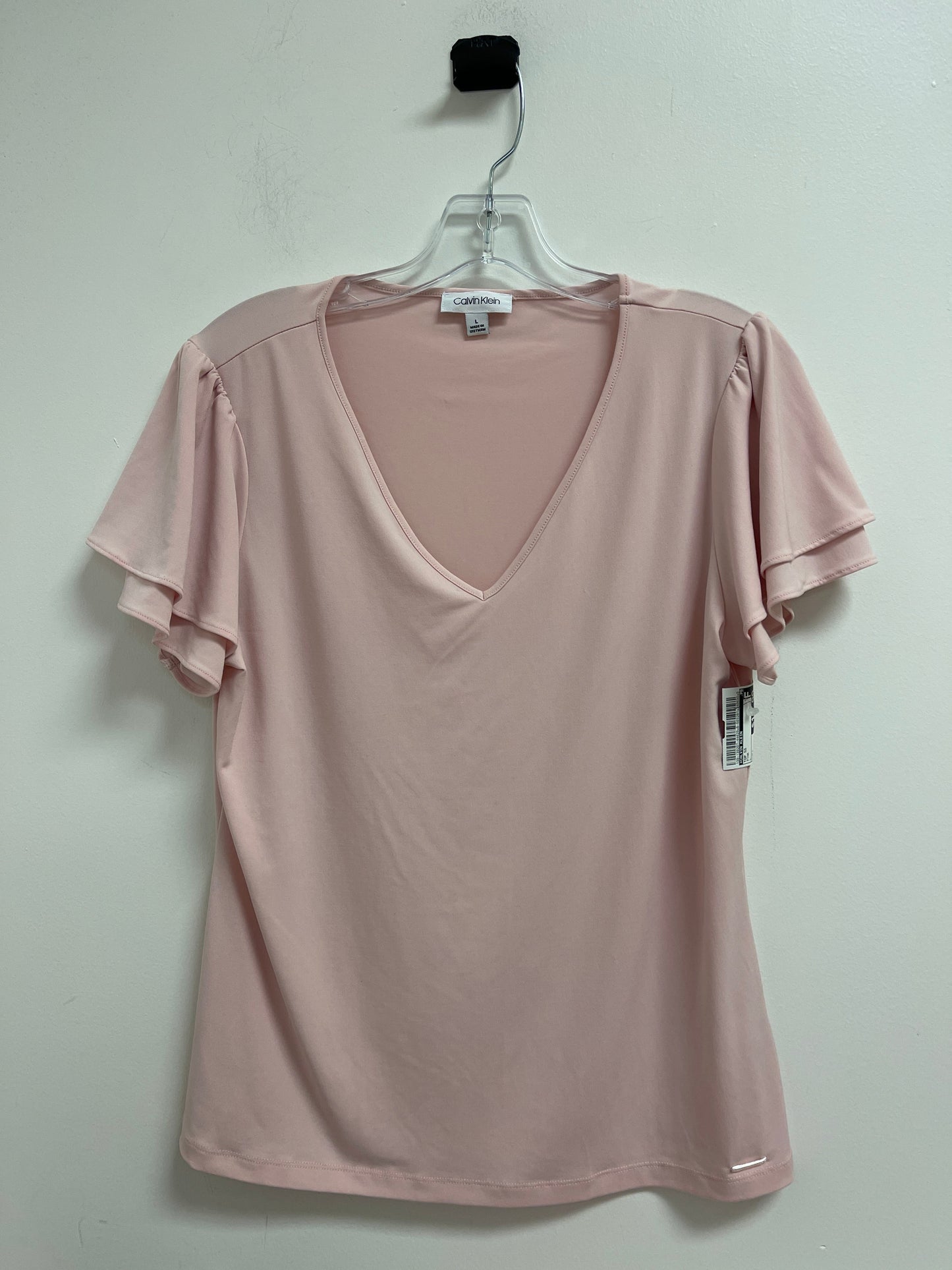 Pink Top Short Sleeve Calvin Klein, Size L