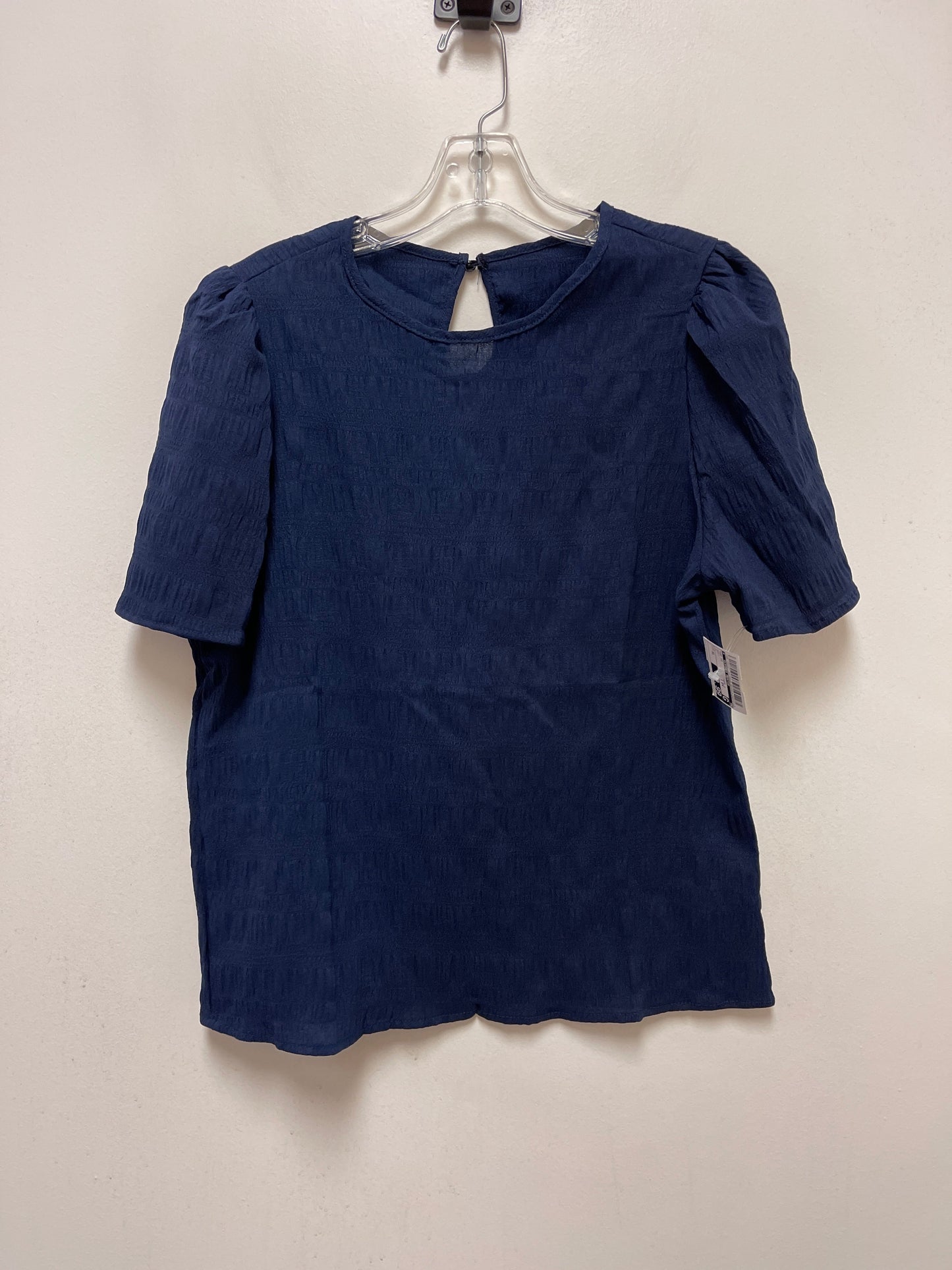 Navy Top Short Sleeve Clothes Mentor, Size Xl