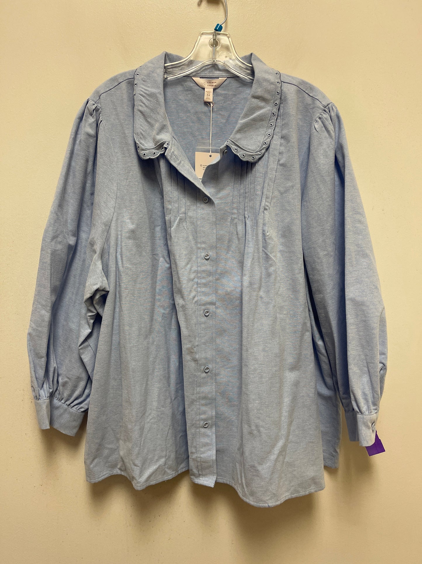 Blue Top Long Sleeve Lc Lauren Conrad, Size 3x