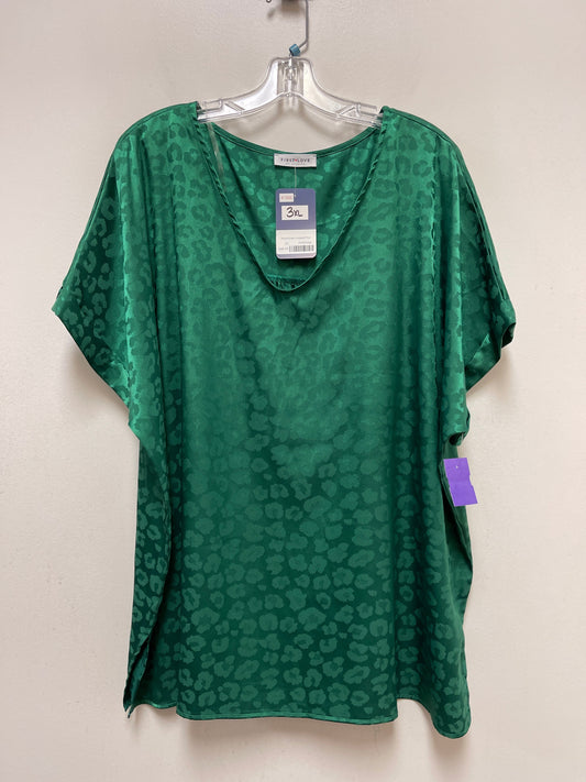 Green Top Short Sleeve First Love, Size 3x