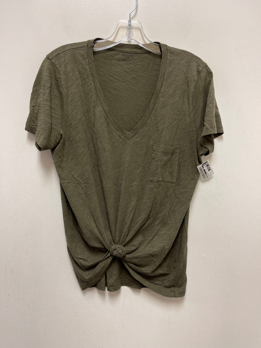 Green Top Short Sleeve Basic Madewell, Size M