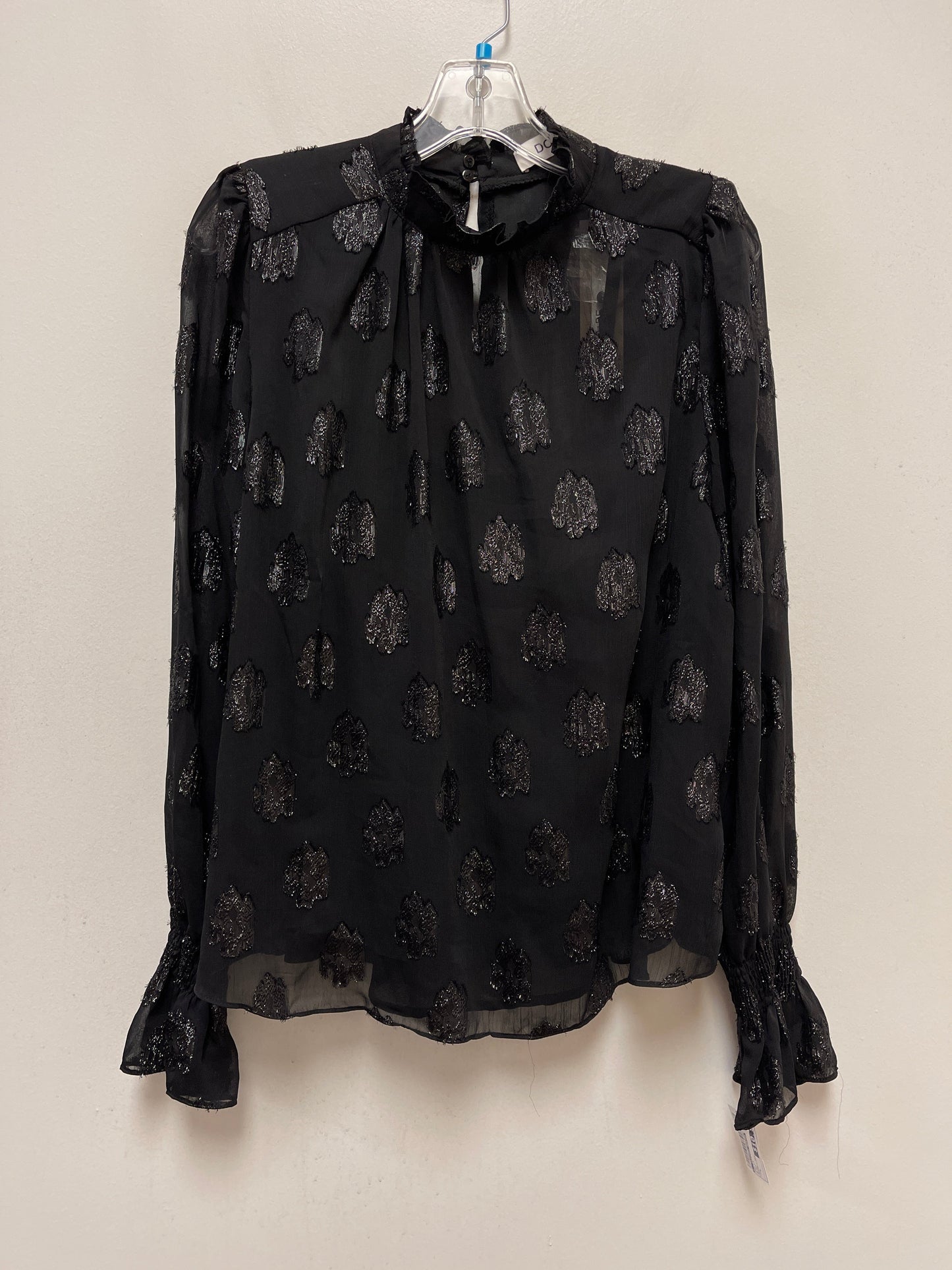 Black Top Long Sleeve Clothes Mentor, Size L