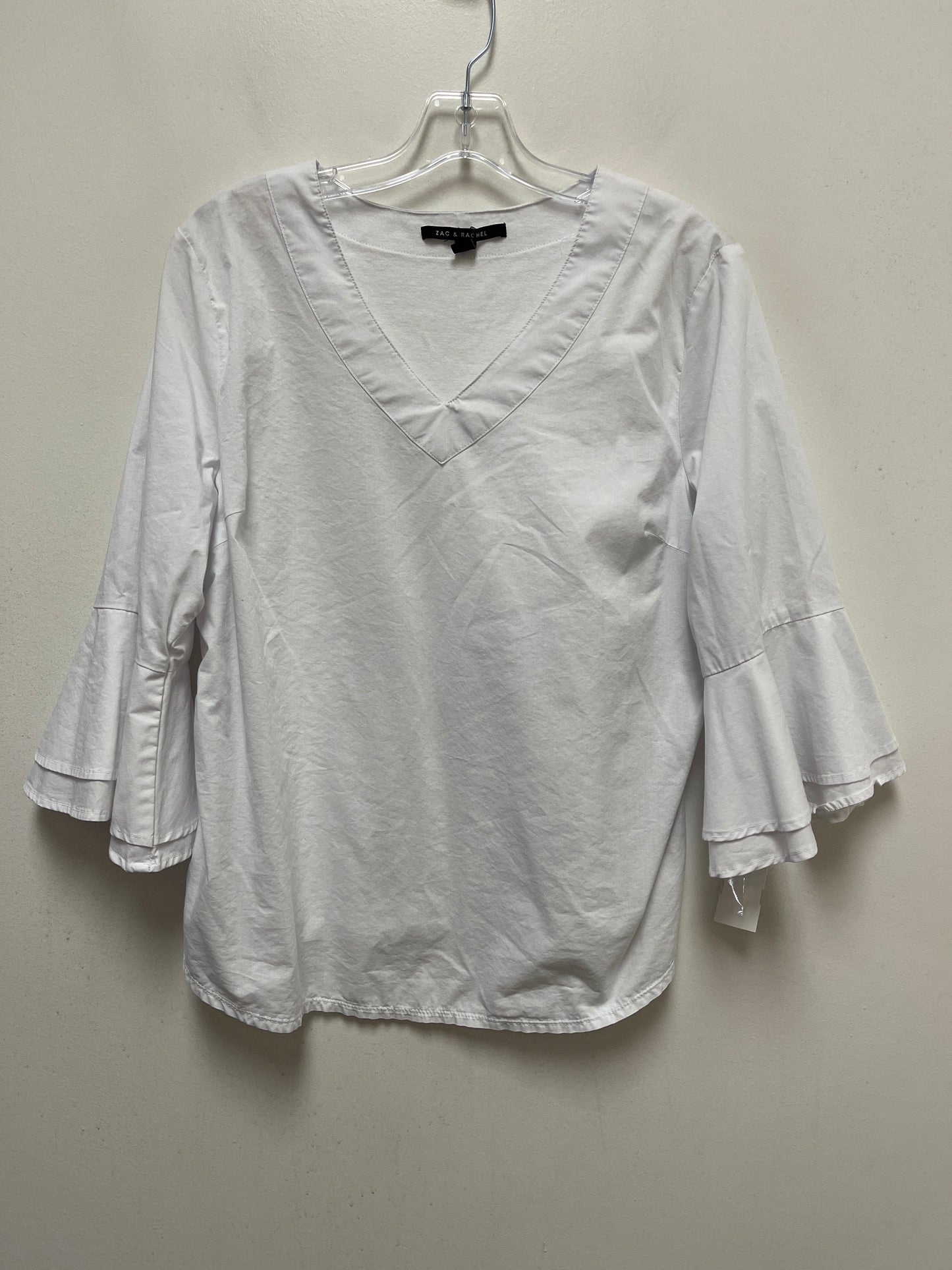 White Top Long Sleeve Zac And Rachel, Size Xl