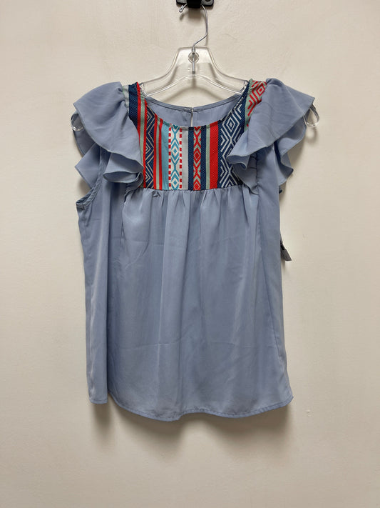 Blue Top Short Sleeve Shein, Size S