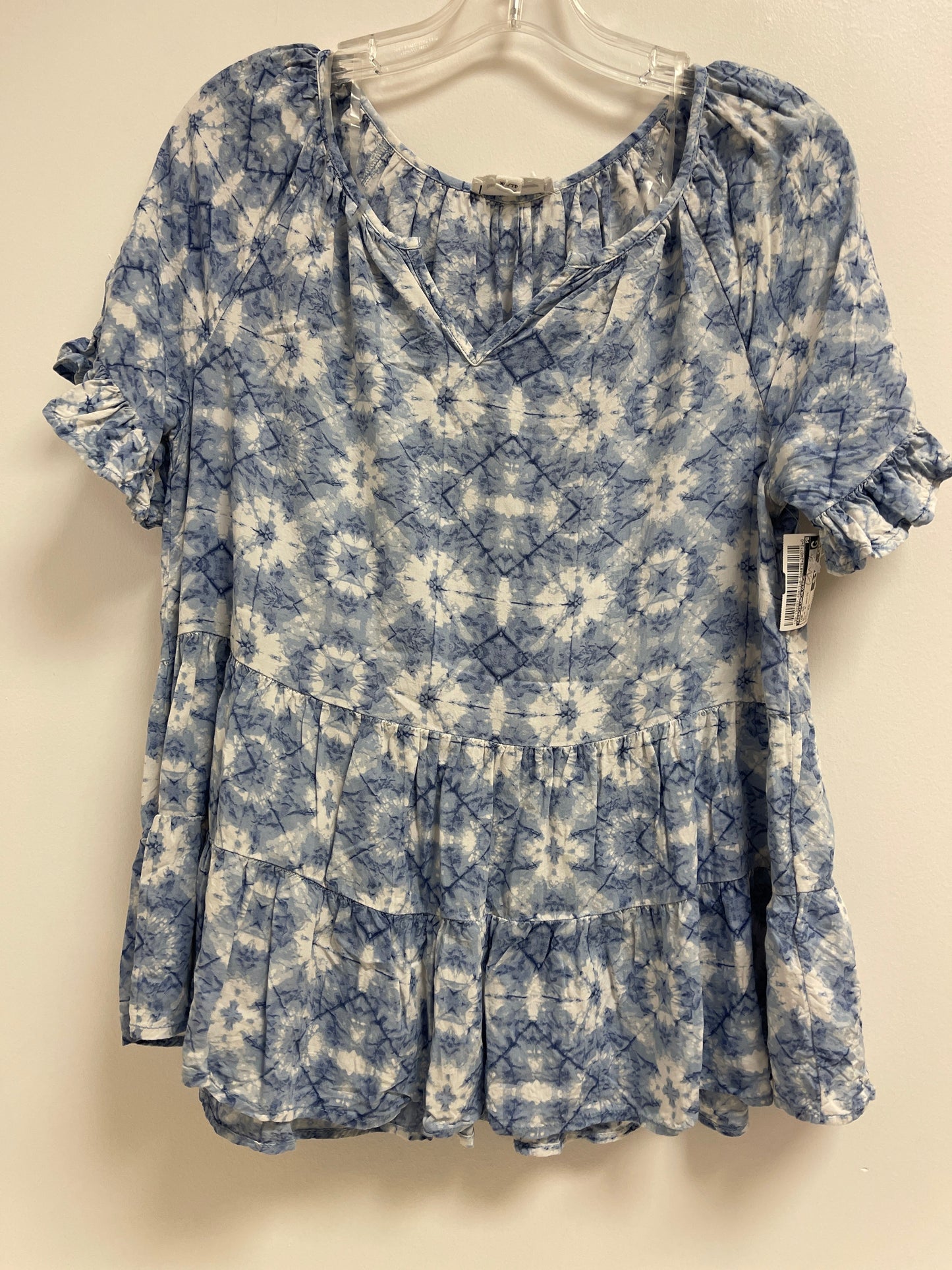 Blue & White Top Short Sleeve Beachlunchlounge, Size Xs