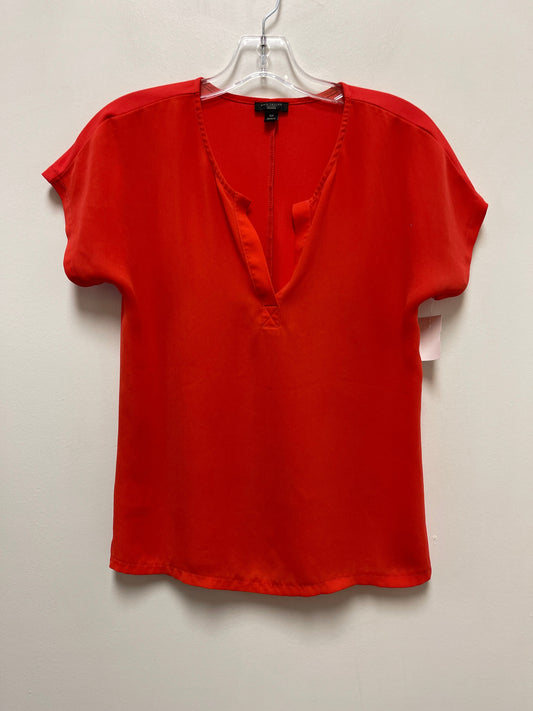 Orange Top Short Sleeve Ann Taylor, Size Xs