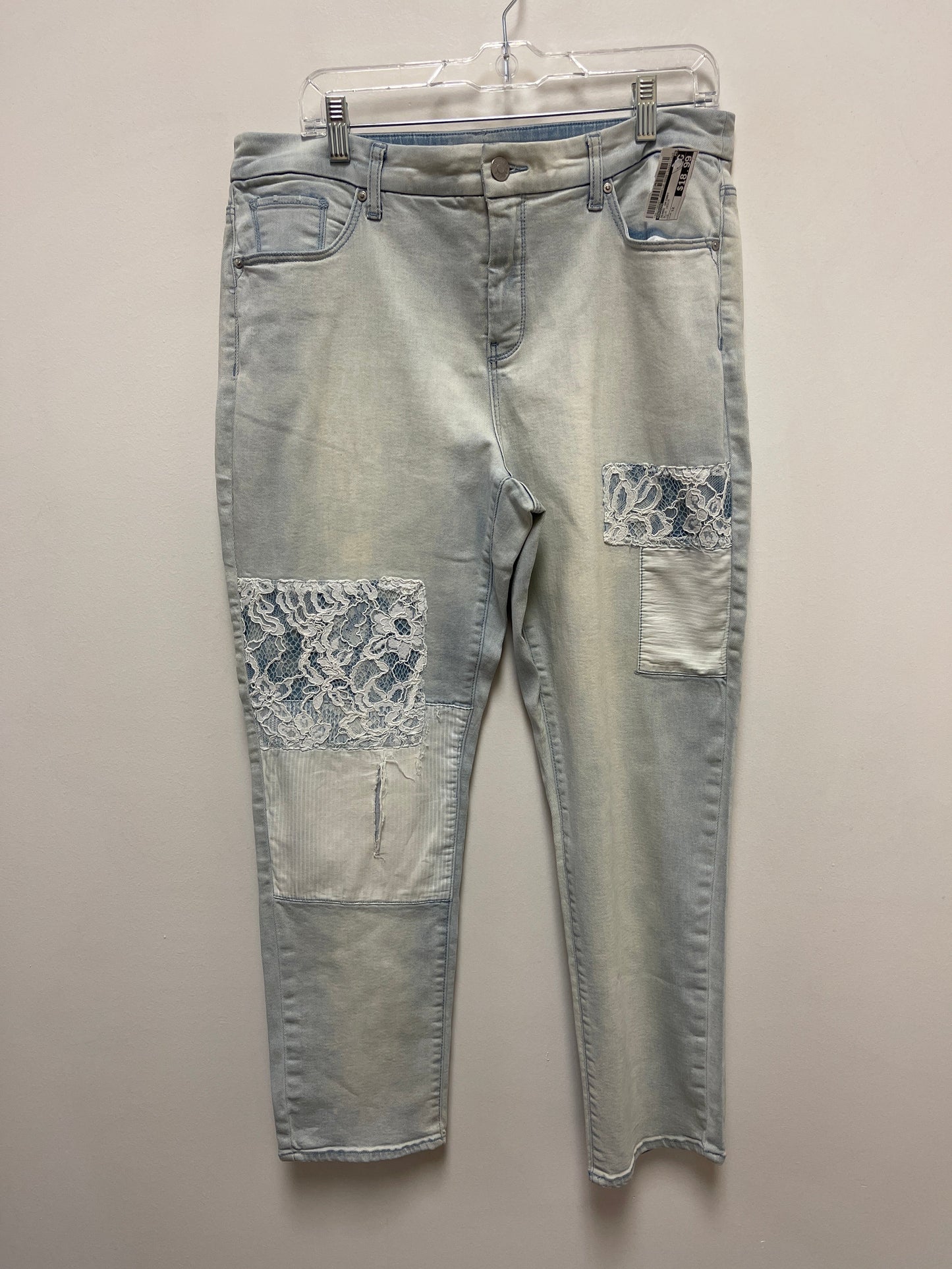 Blue Denim Jeans Skinny Chicos, Size 12